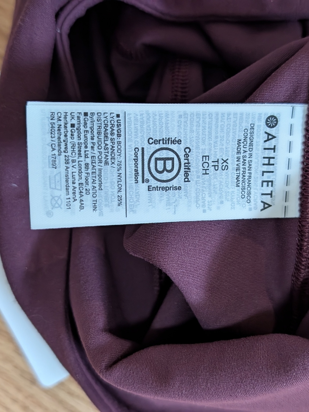 NWT Athleta Elation Flare Pant In Deep Burgundy - Picture 5 of 10